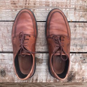 Sable Brown Ecco Black Bicycle Toe, Tie Shoe 9.5